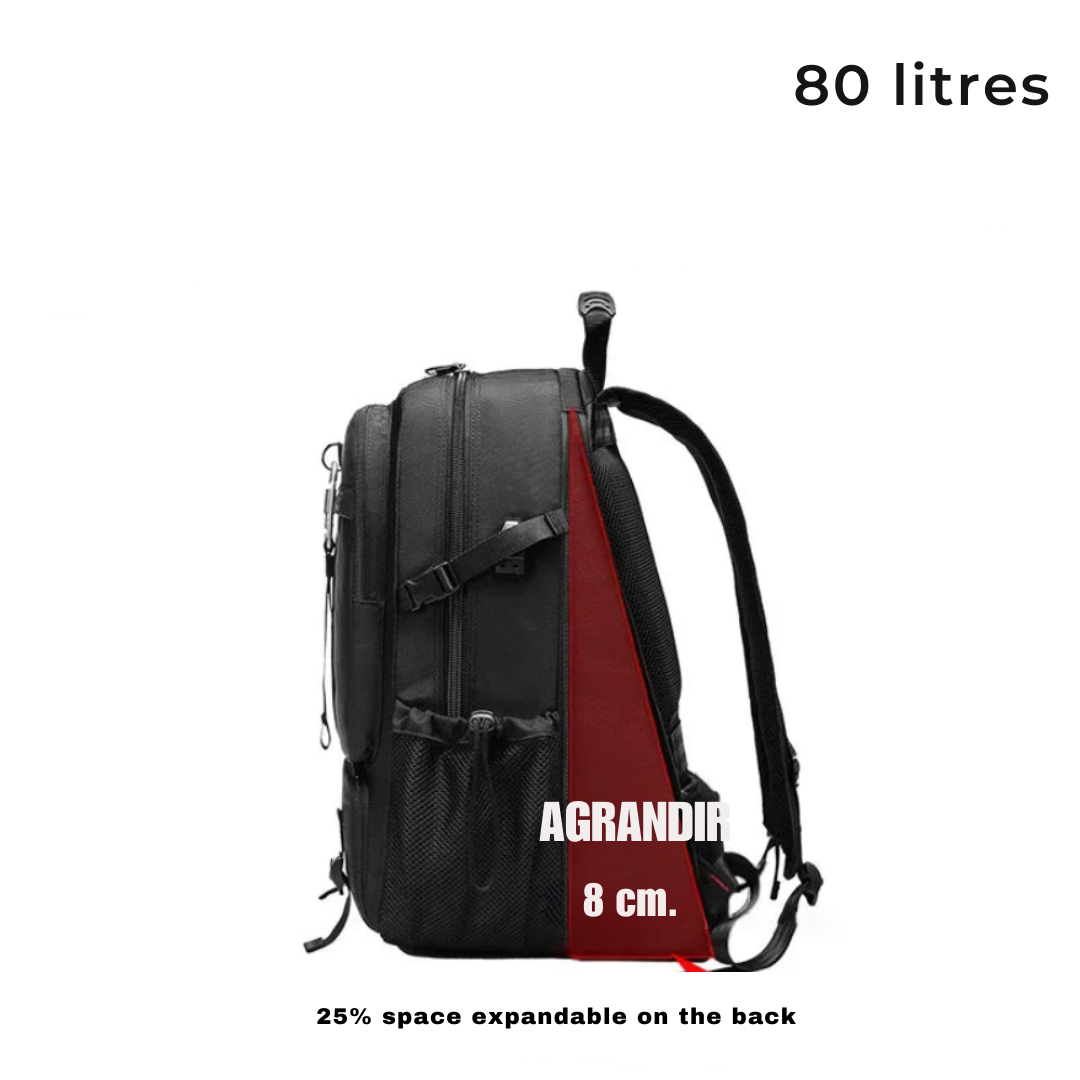 Mochila de viaje extensible Swiss Explorer Pro – 80L – Havresacs