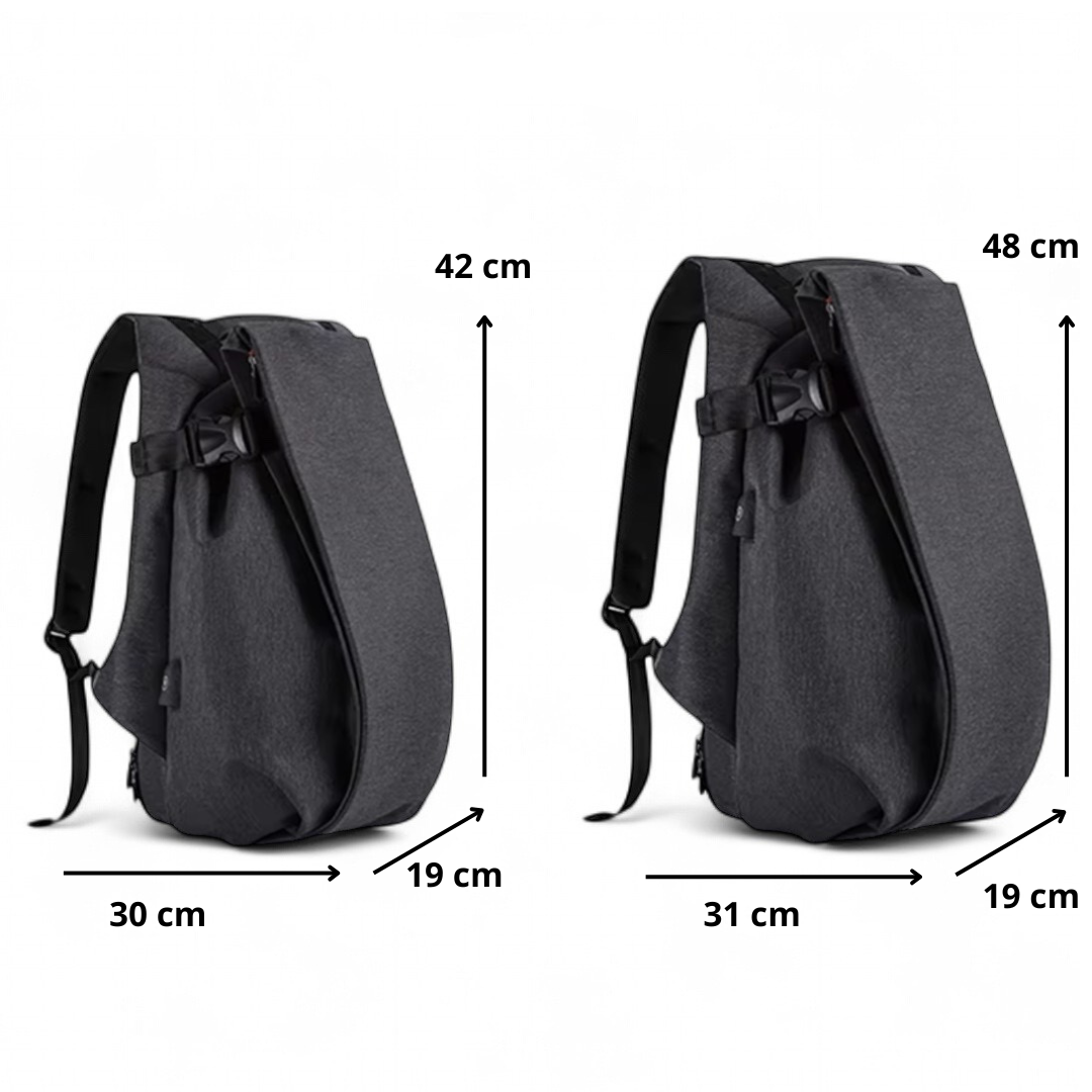 Mochila impermeable antirrobo conectada – TechNomad+ – Havresacs