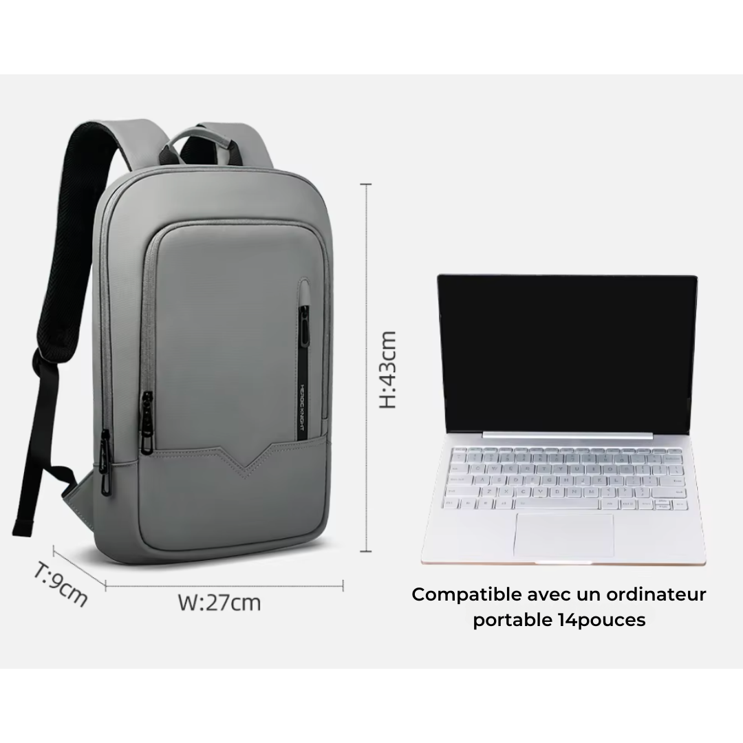 Mochila de viaje ultraligera con puerto USB – para portátil 15,6”