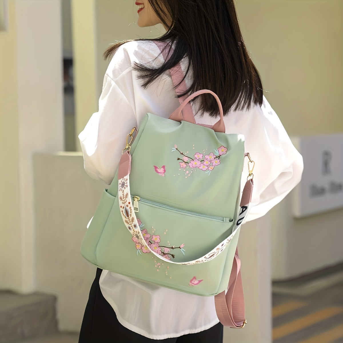 Mochila bolso 2 en 1 floral elegante de 15 litros – Havresacs