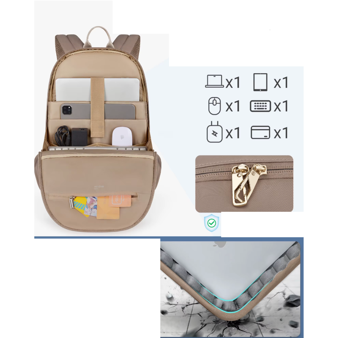 Mochila mujer de viaje 20L antirrobo con USB – Havresacs