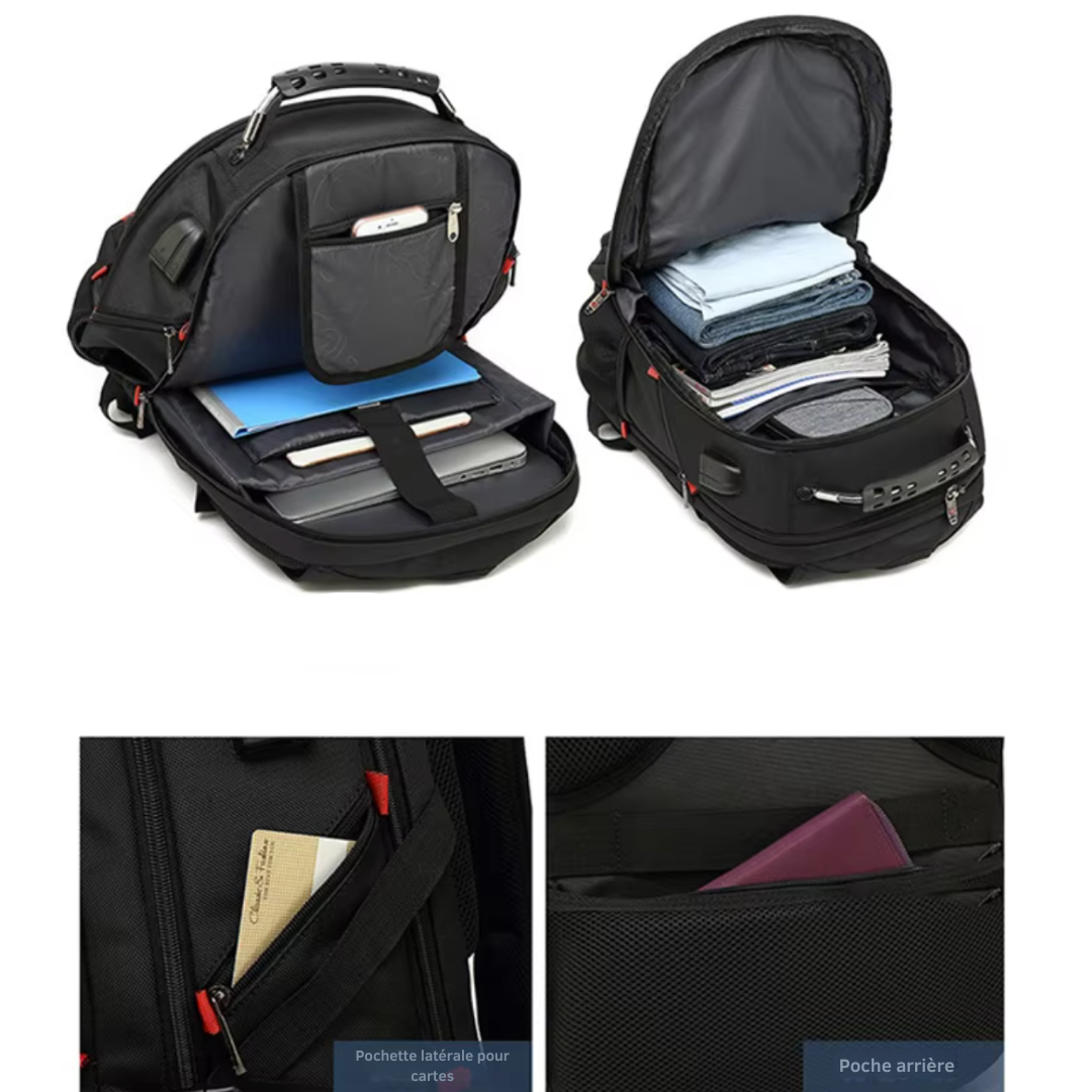 Mochila de gran capacidad 30L-80L – Viajes, portátil 17” – Havresacs