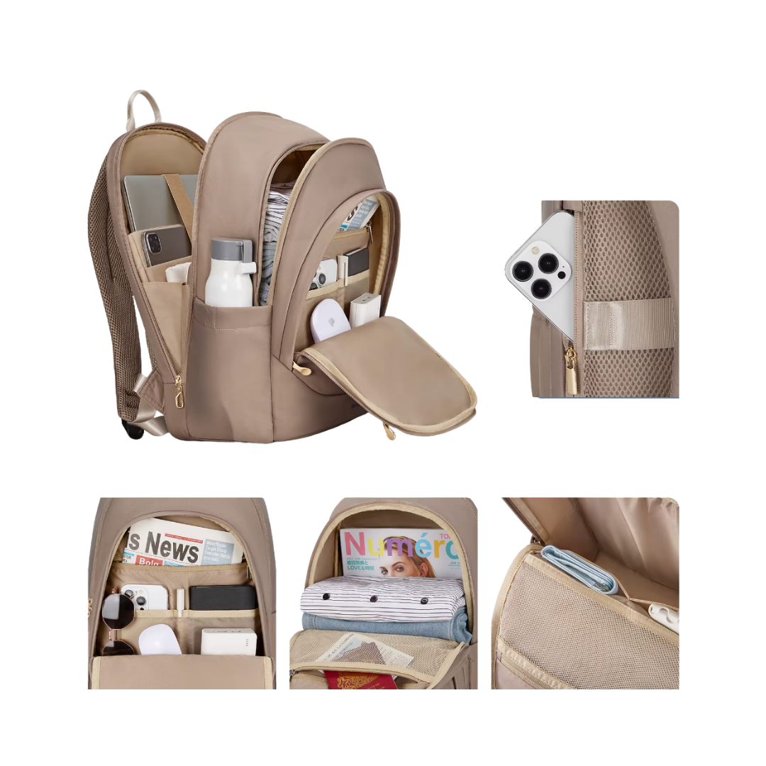 Mochila mujer de viaje 20L antirrobo con USB – Havresacs