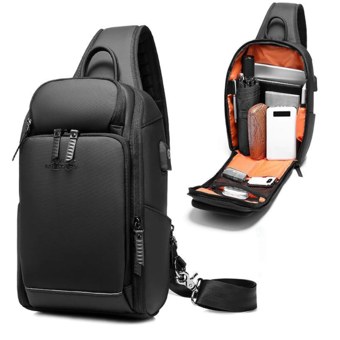Bandolera impermeable de 7L para hombre, urbana y antirrobo