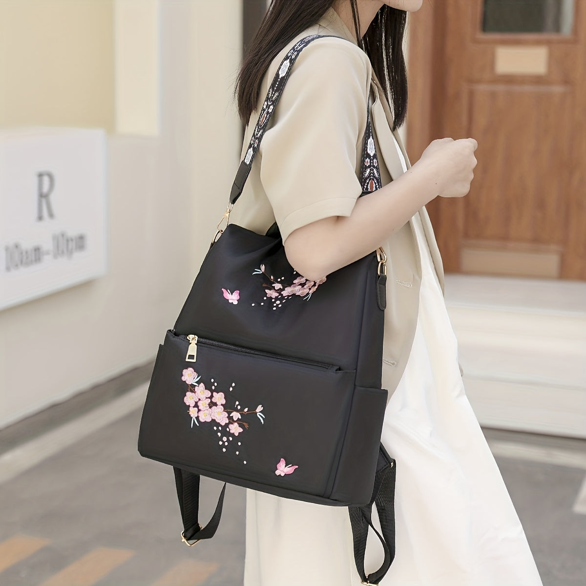 Mochila bolso 2 en 1 floral elegante de 15 litros – Havresacs