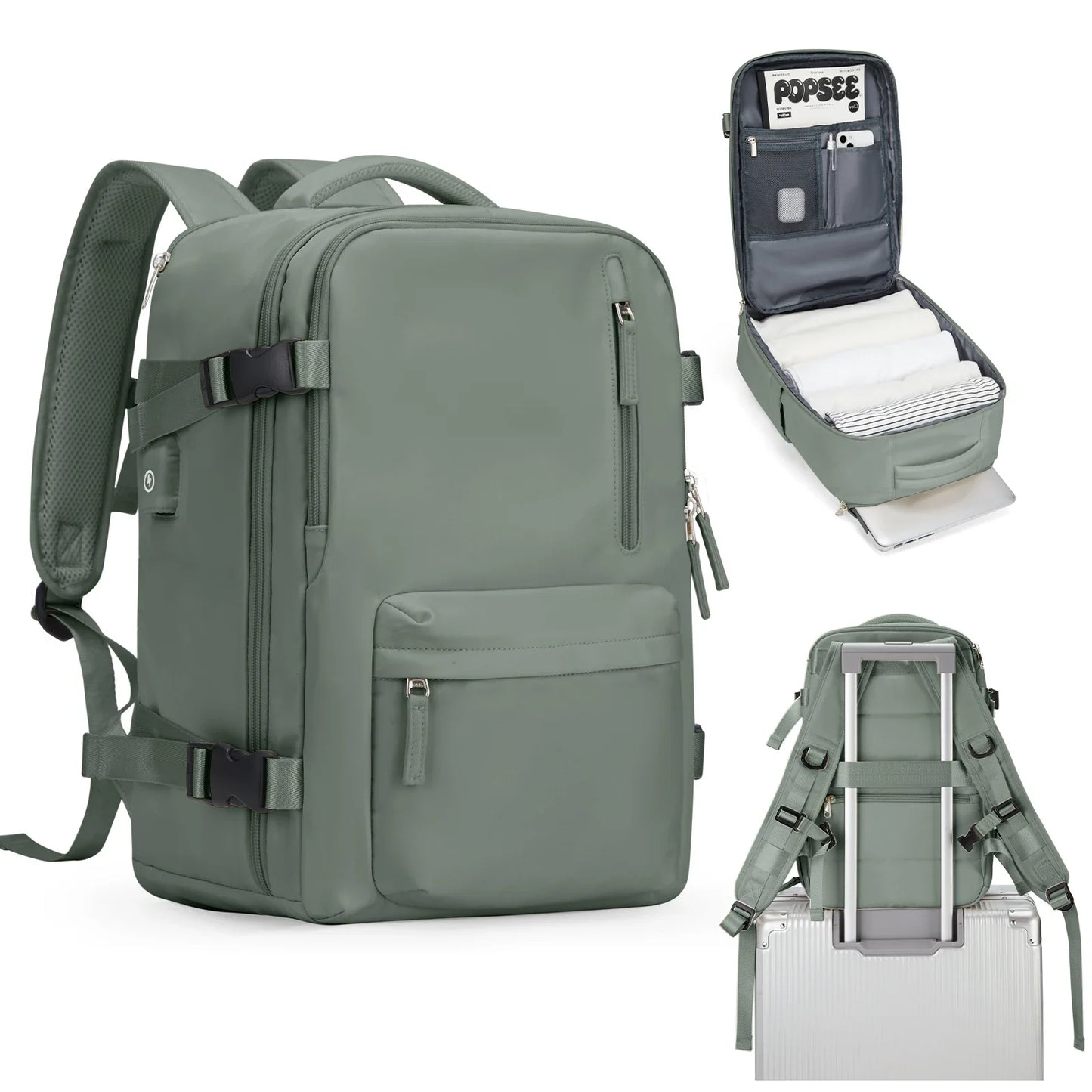 Mochila de viaje para mujer (20-32L), ideal como equipaje de mano