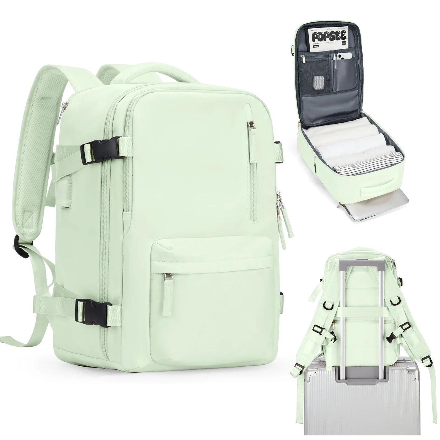 Mochila de viaje para mujer (20-32L), ideal como equipaje de mano