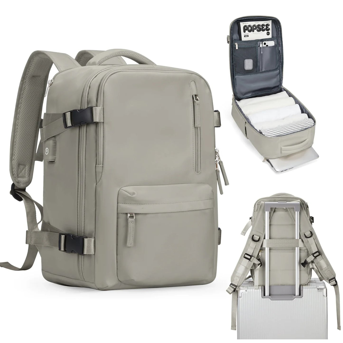 Mochila de viaje para mujer (20-32L), ideal como equipaje de mano