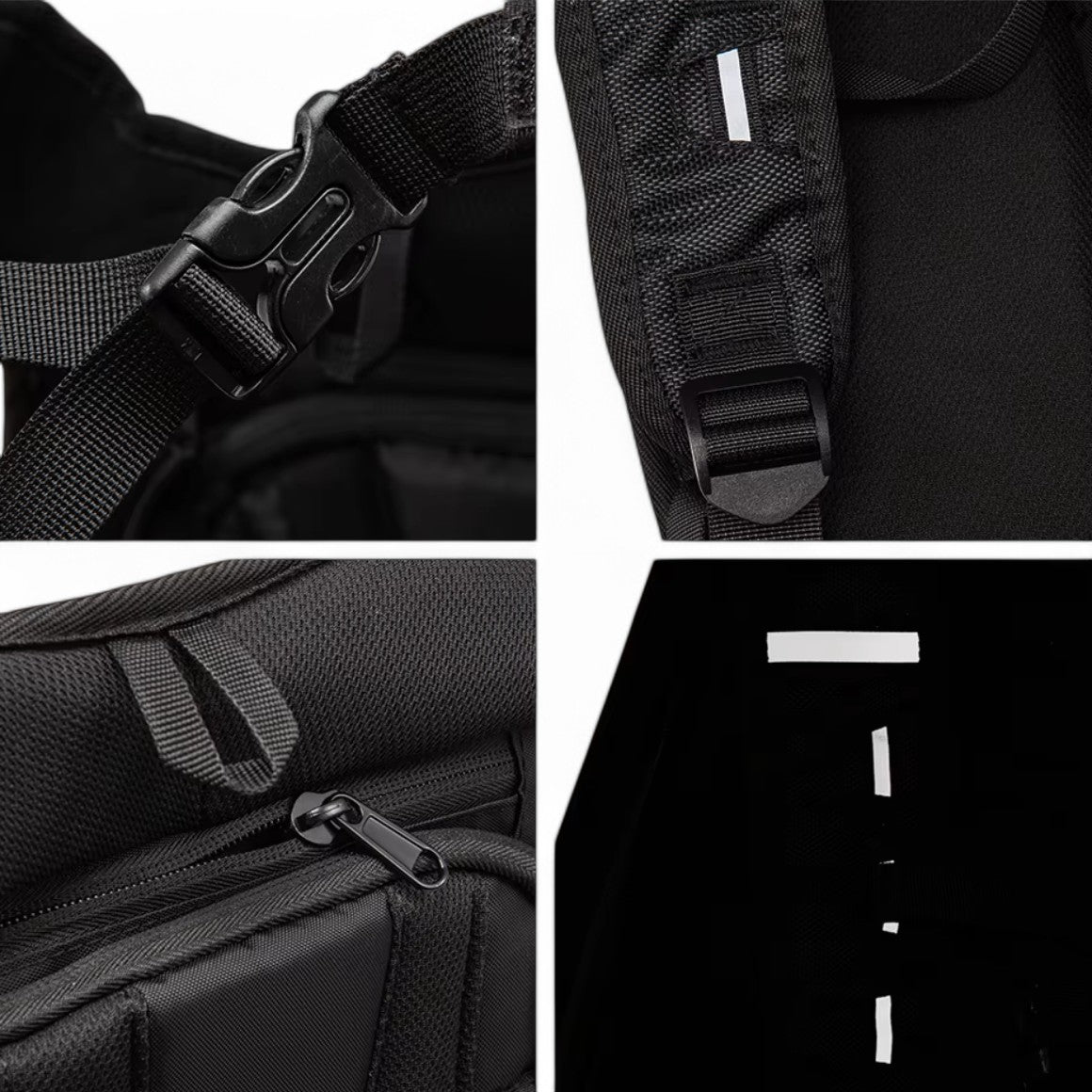 Mochila de moto negra de 30 L con carcasa rígida – Havresacs