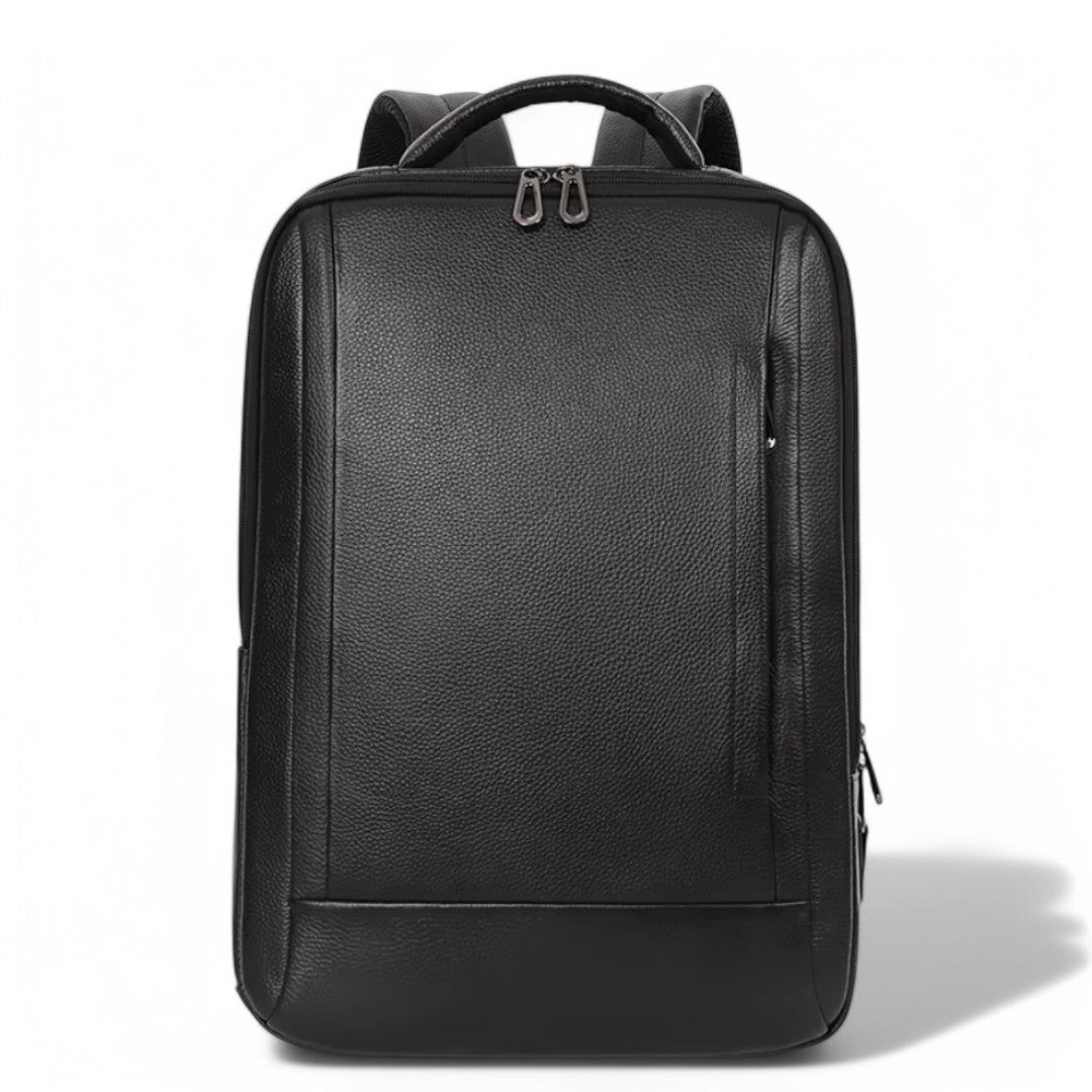 Mochila de cuero negro, urbana y elegante – Hombre/Mujer – Havresacs