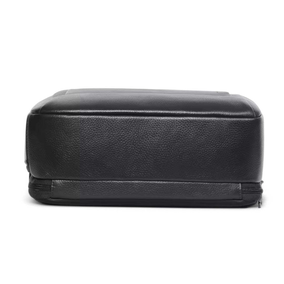 Mochila de cuero negro, urbana y elegante – Hombre/Mujer – Havresacs