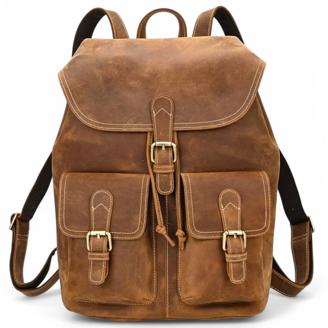 Foto de Mochila à espalda en cuero pour hombre élégant - NomadCra...