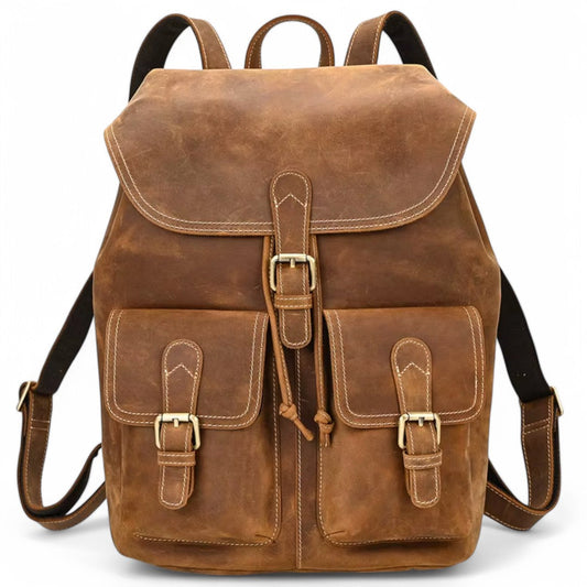 Foto de Mochila à espalda en cuero pour hombre élégant - NomadCra...