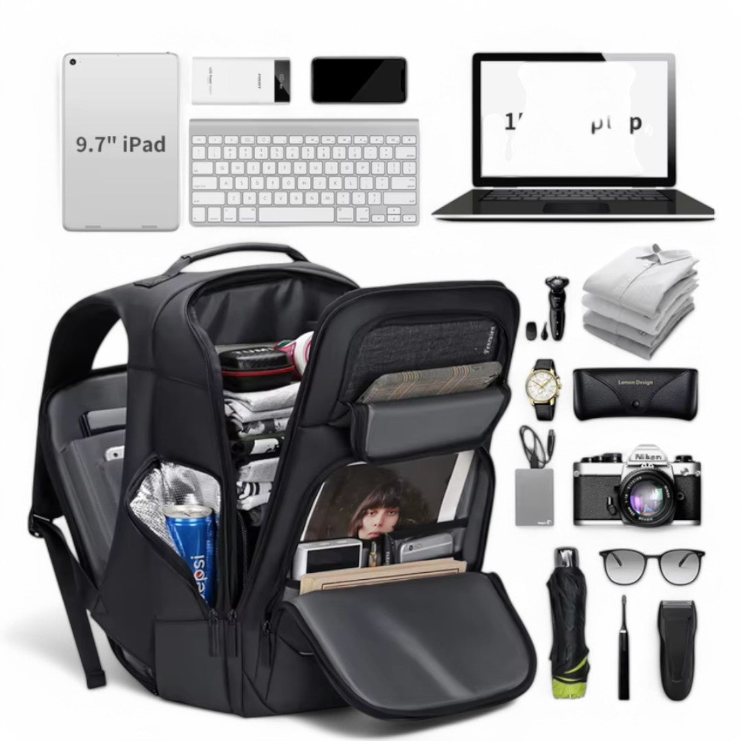 Mochila hombre gran capacidad 36-55L, portátil 15 pulgadas – Havresacs