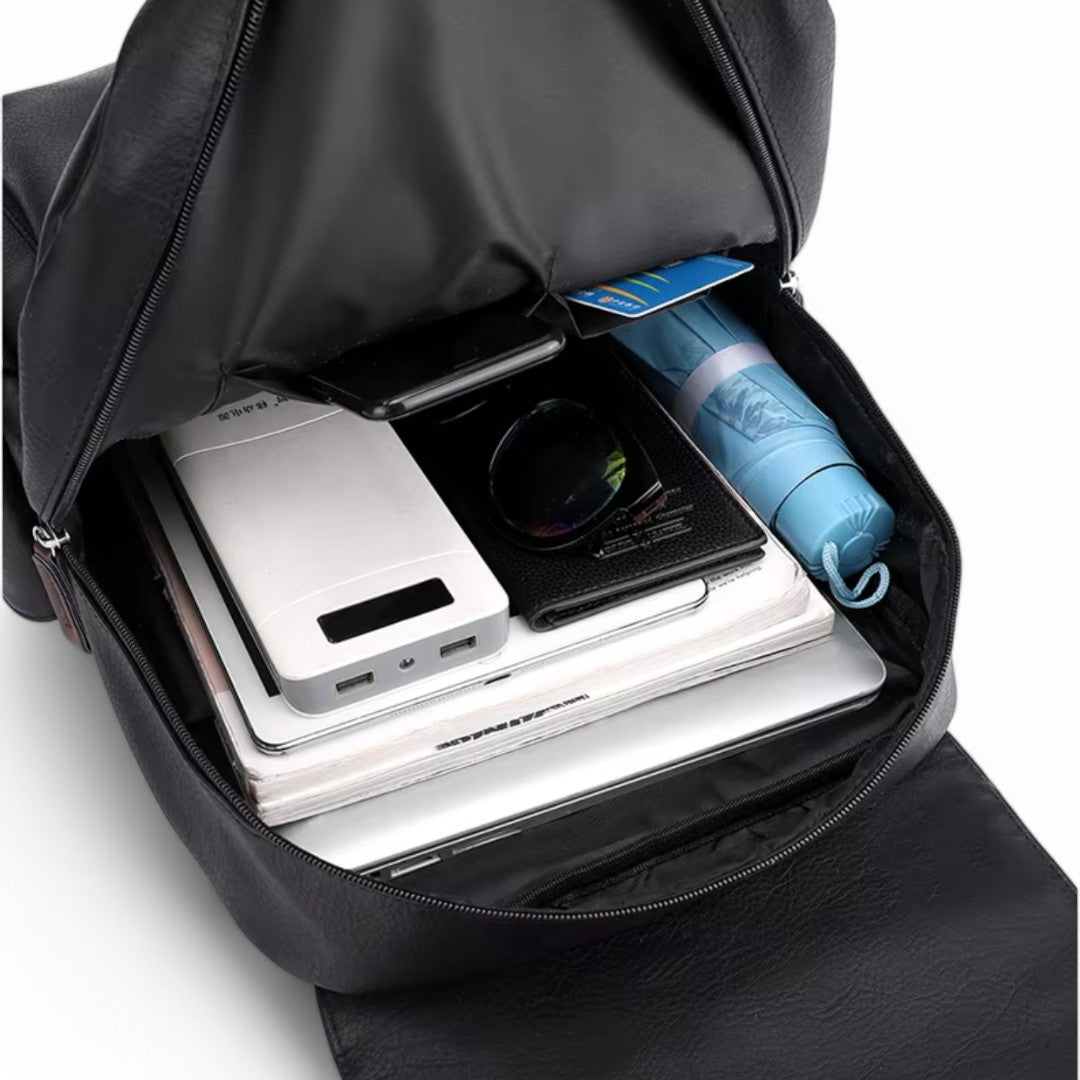 Mochila hombre casual en cuero sintético de 20L – Havresacs