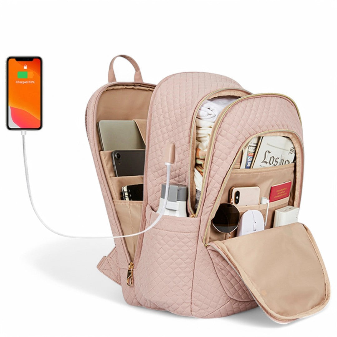 Foto de Mochila à espalda anti-vol avec USB 25L pour mujer – Secu...