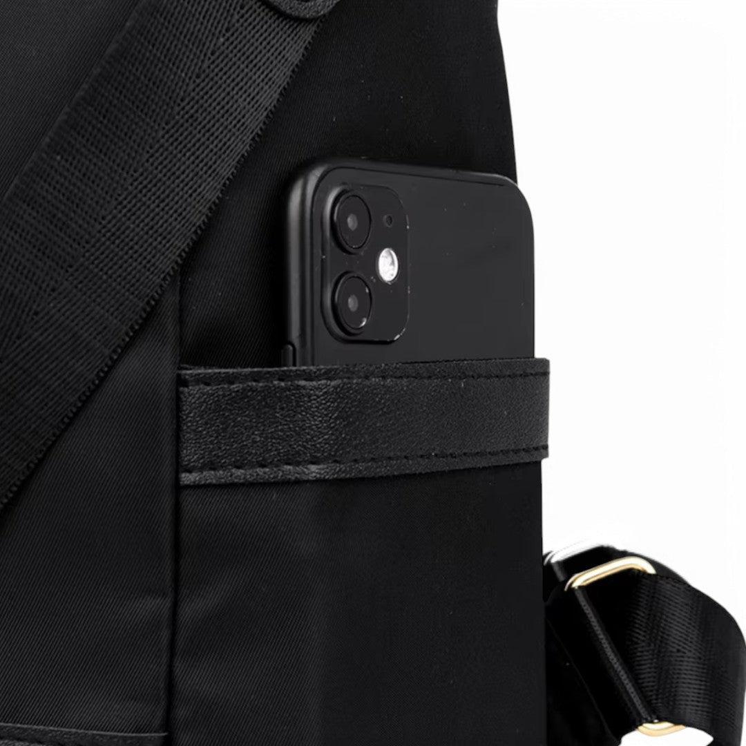 Mochila bolso 2 en 1 negra de 15 litros | Havresacs elegante