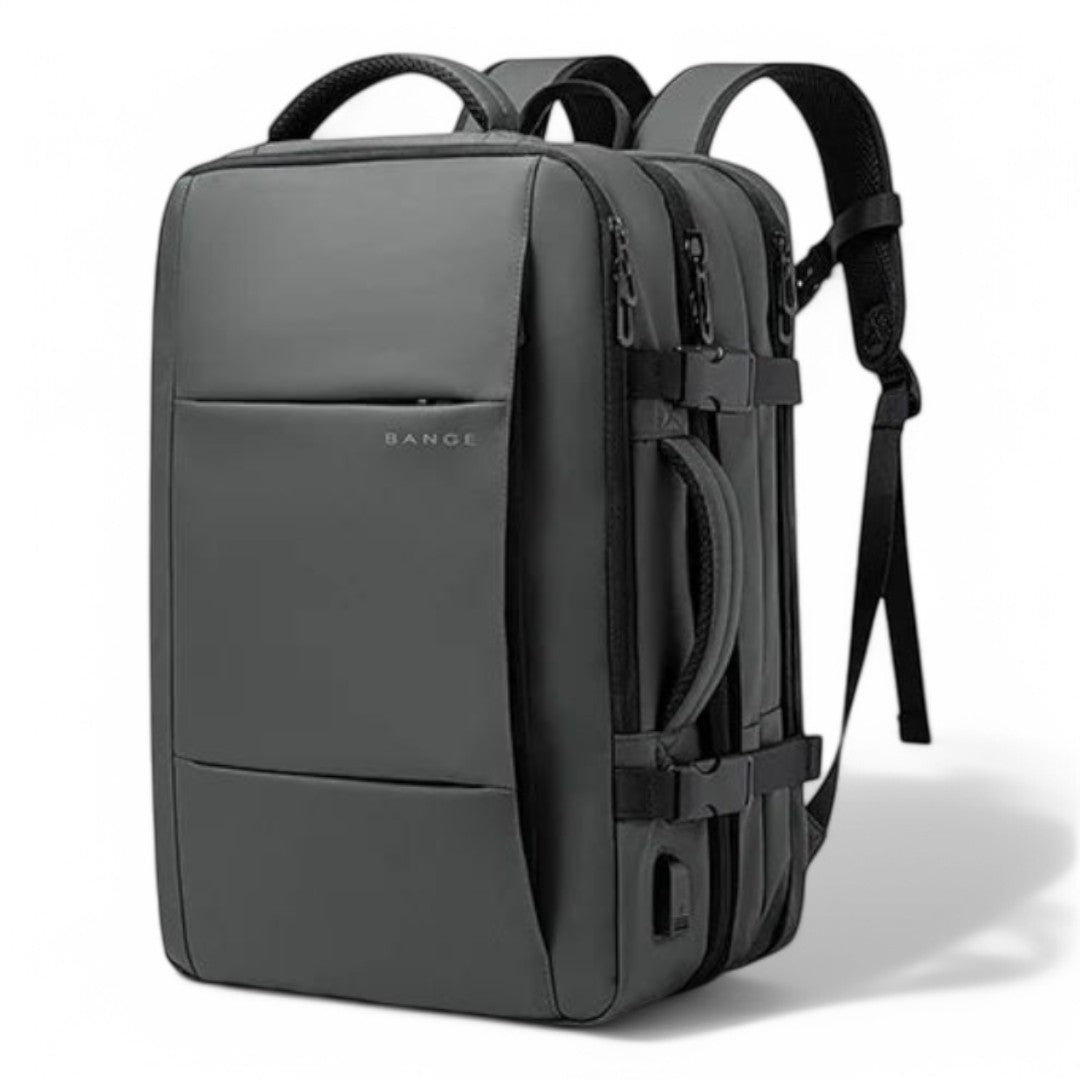 Mochila de viaje extensible 22L→37L | USB, impermeable, 17,3"