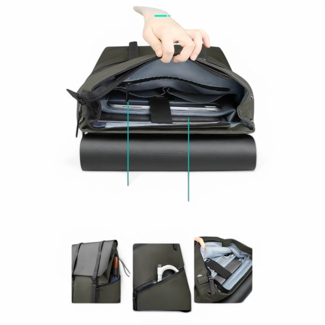 Mochila impermeable de viaje urbano con bolsillo para portátil 15"