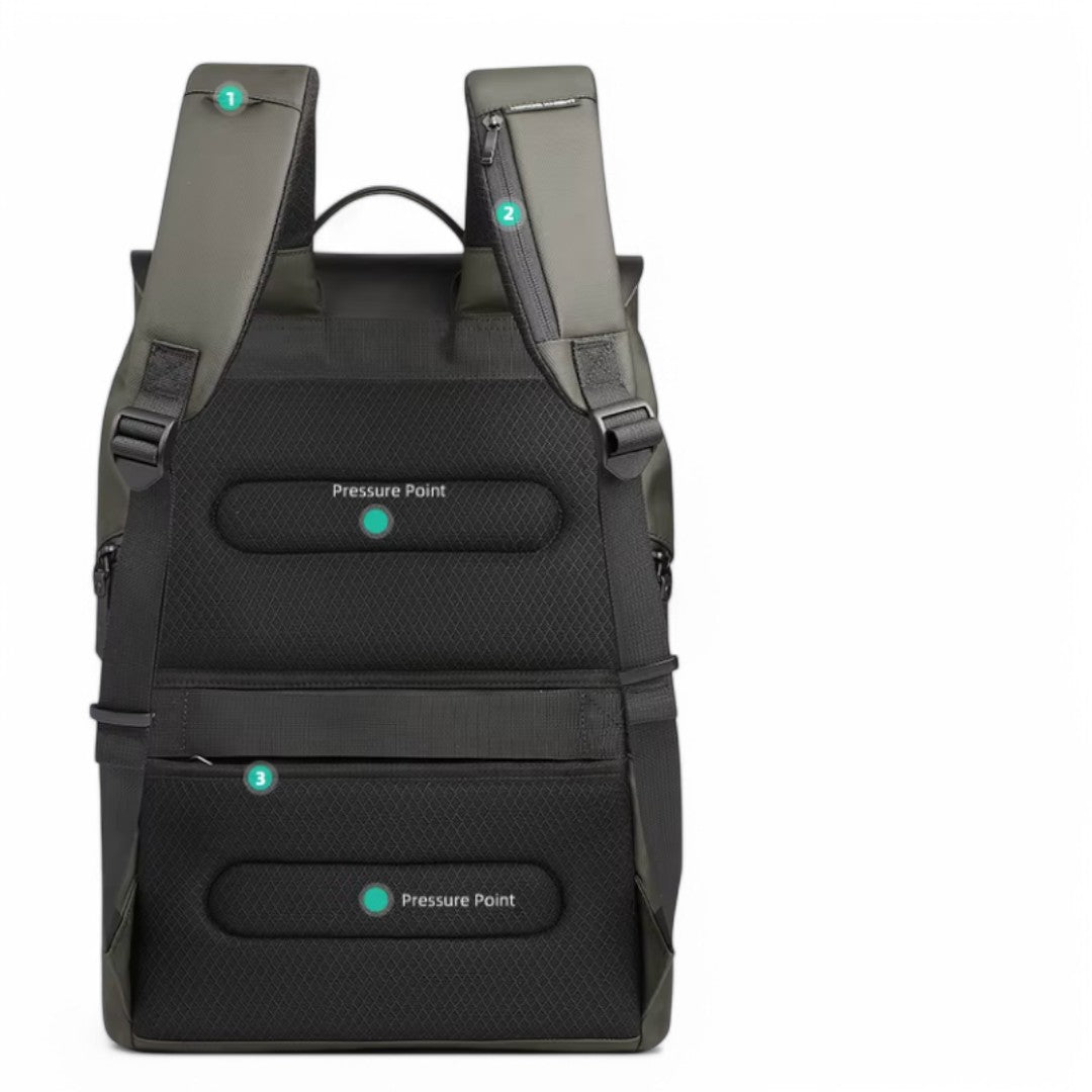 Mochila impermeable de viaje urbano con bolsillo para portátil 15"