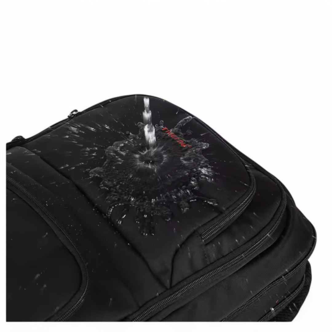 Mochila negra para avión con portátil de 15 pulgadas, viaje de cabina