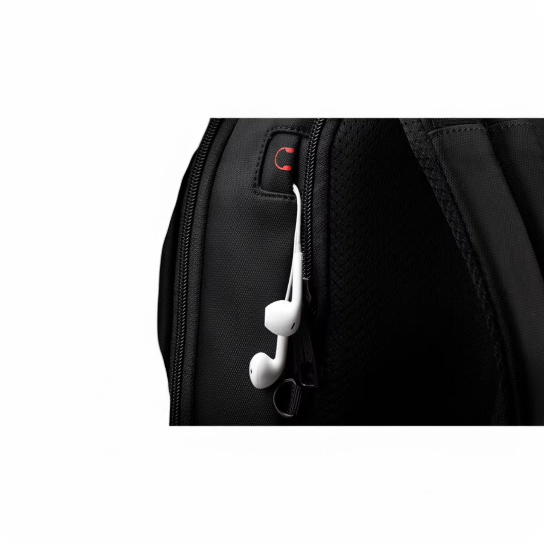 Mochila negra para avión con portátil de 15 pulgadas, viaje de cabina