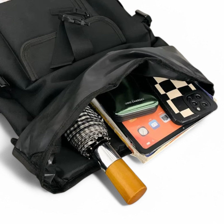 Mochila negra de viaje para hombre y mujer – Havresacs