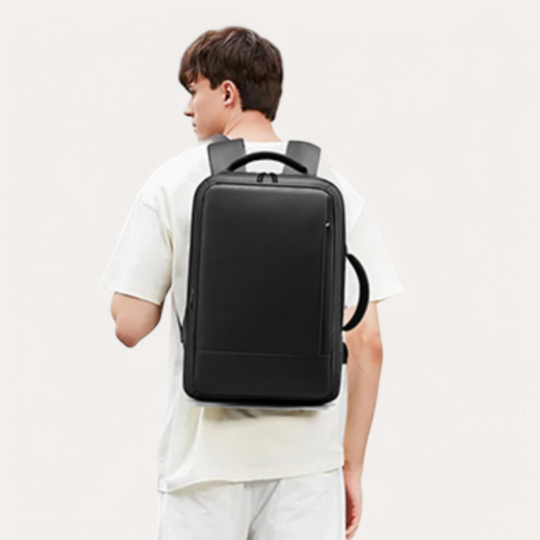 Mochila de viaje extensible negra 20-30L, para portátil 15,6”