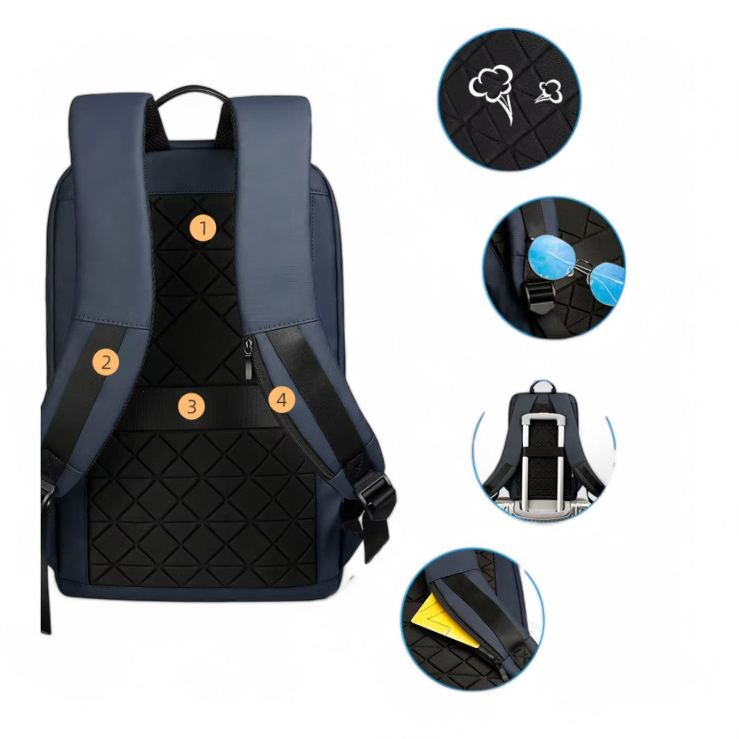 Mochila de viaje ultraligera con puerto USB – para portátil 15,6”