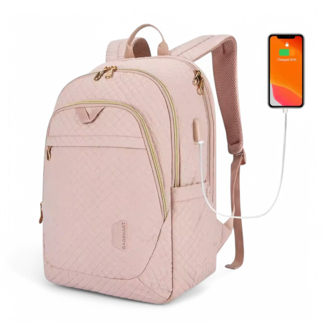SecureTravelPro | Mochila antirrobo USB 25L para mujer – Havresacs