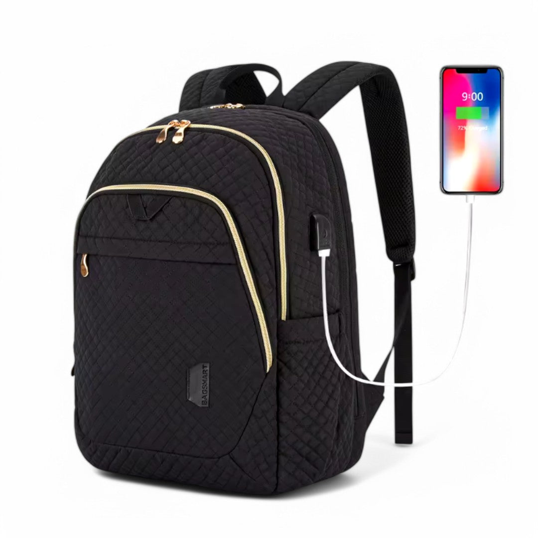 SecureTravelPro | Mochila antirrobo USB 25L para mujer – Havresacs