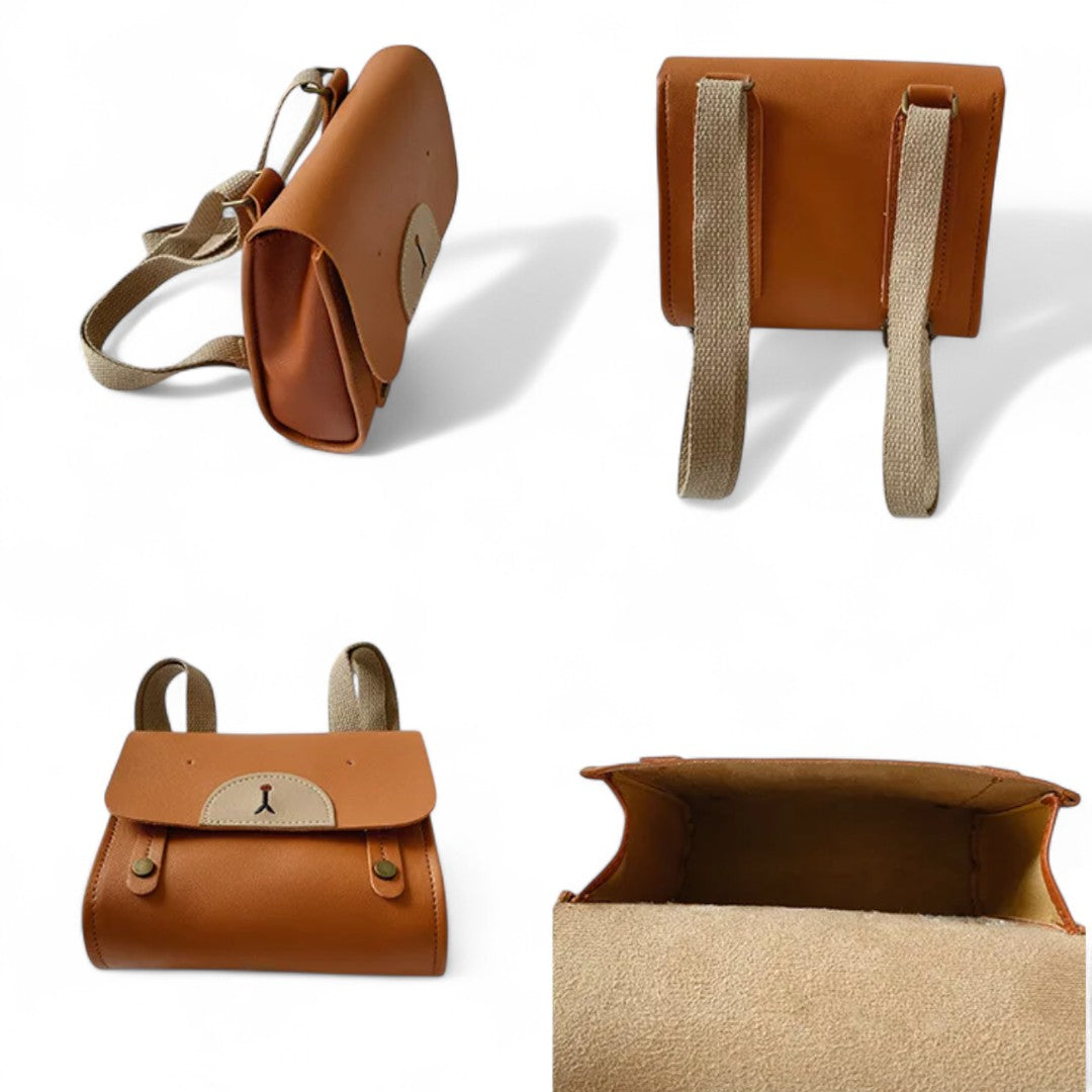 Mochila bebé osito 1-3 años en cuero auténtico | Havresacs