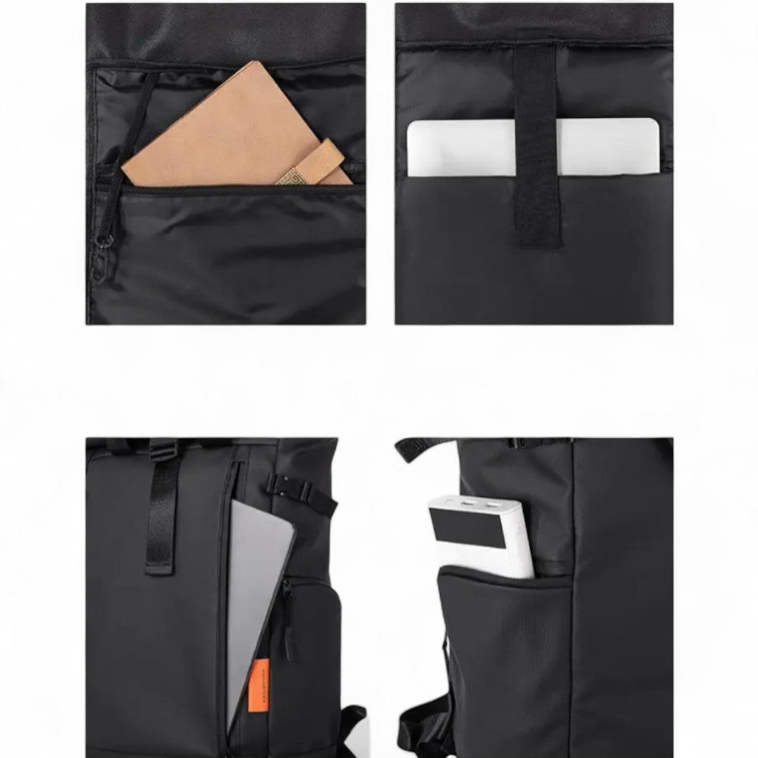 Mochila Roll-Top Impermeable 35L para Portátil 17” – Hombre/Mujer