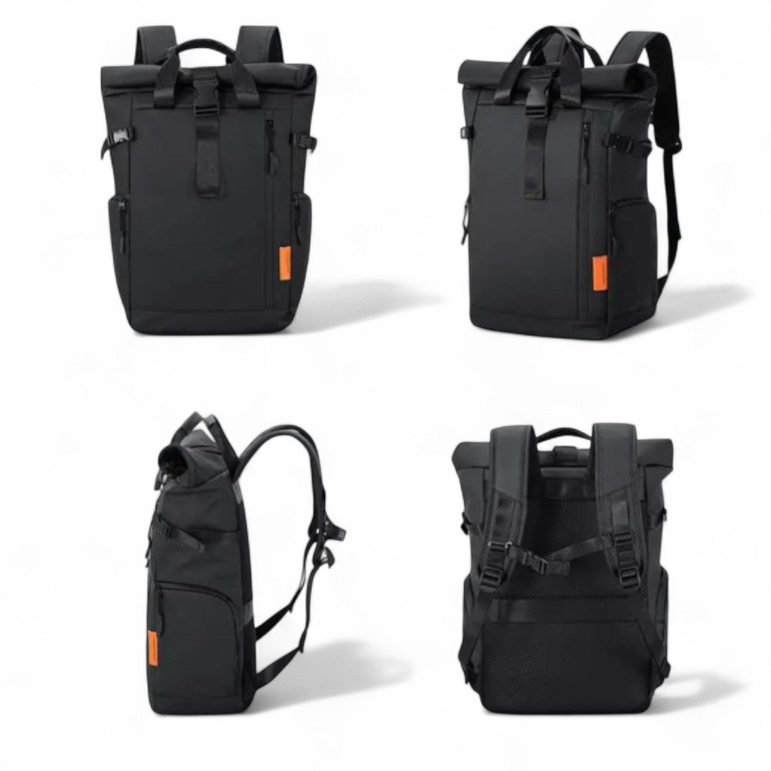 Mochila Roll-Top Impermeable 35L para Portátil 17” – Hombre/Mujer