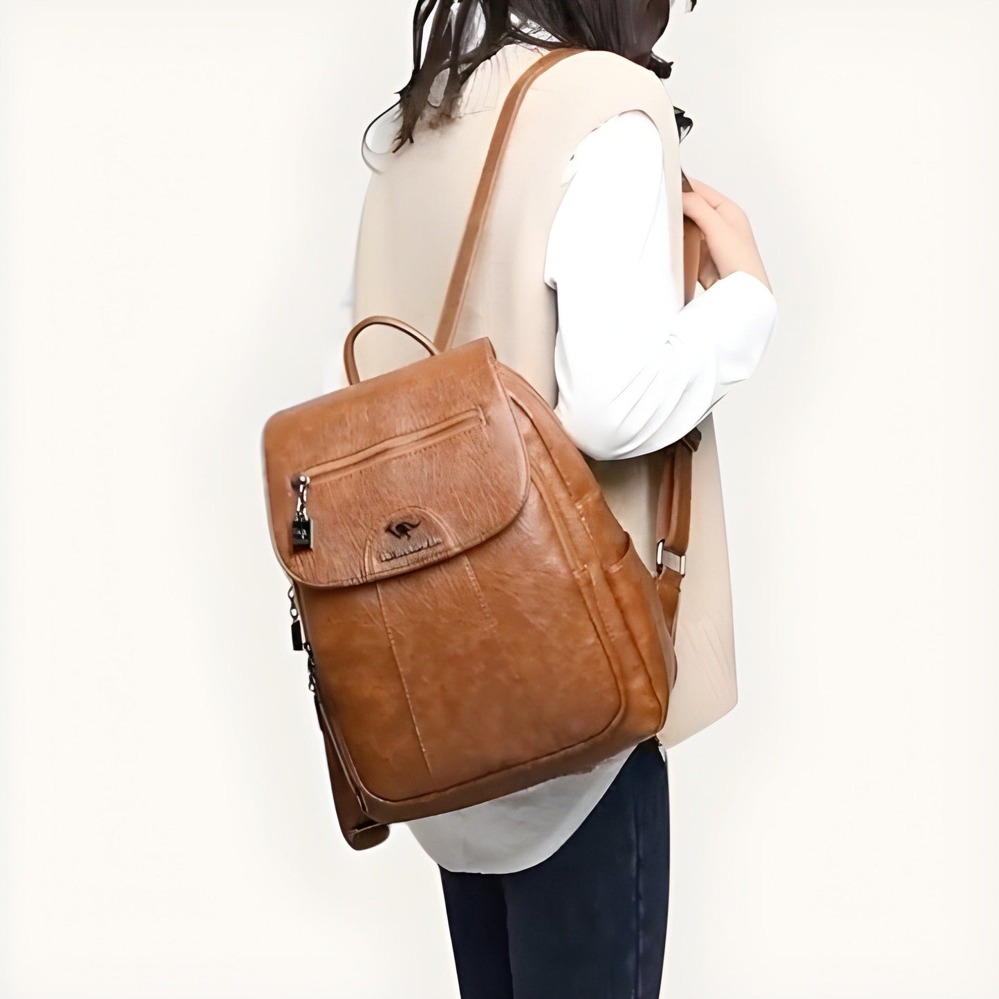 Mochila Mujer Cuero PU 15L – Estilo Vintage | Havresacs