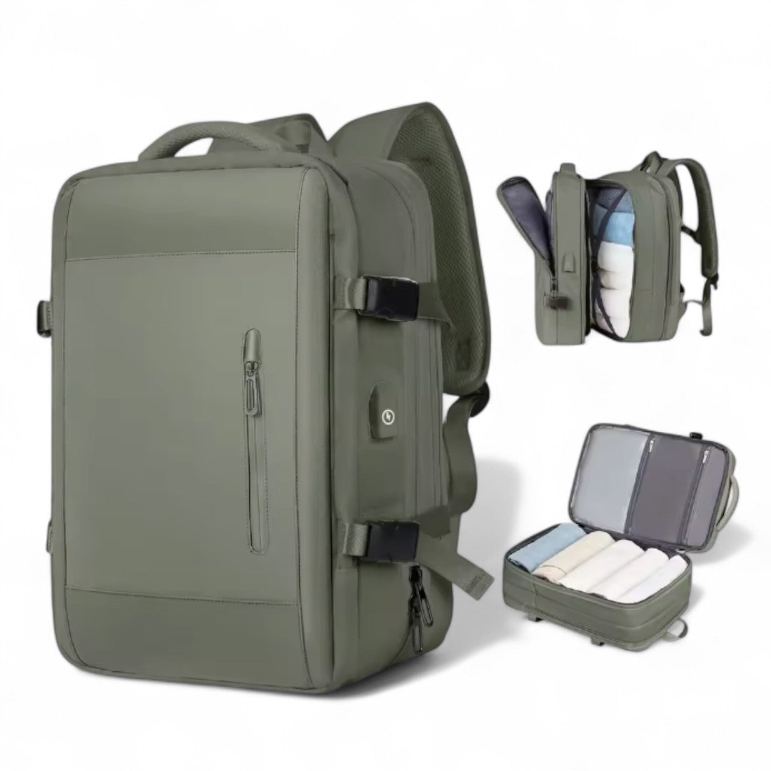 Mochila extensible 40L ideal para viajes y cabina de avión – Havresacs