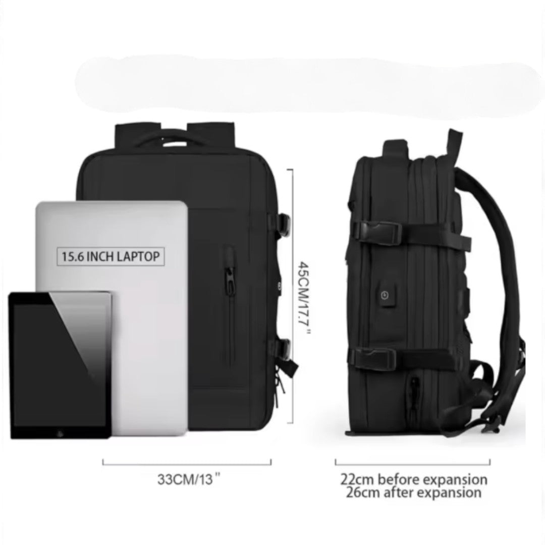 Mochila extensible 40L ideal para viajes y cabina de avión – Havresacs