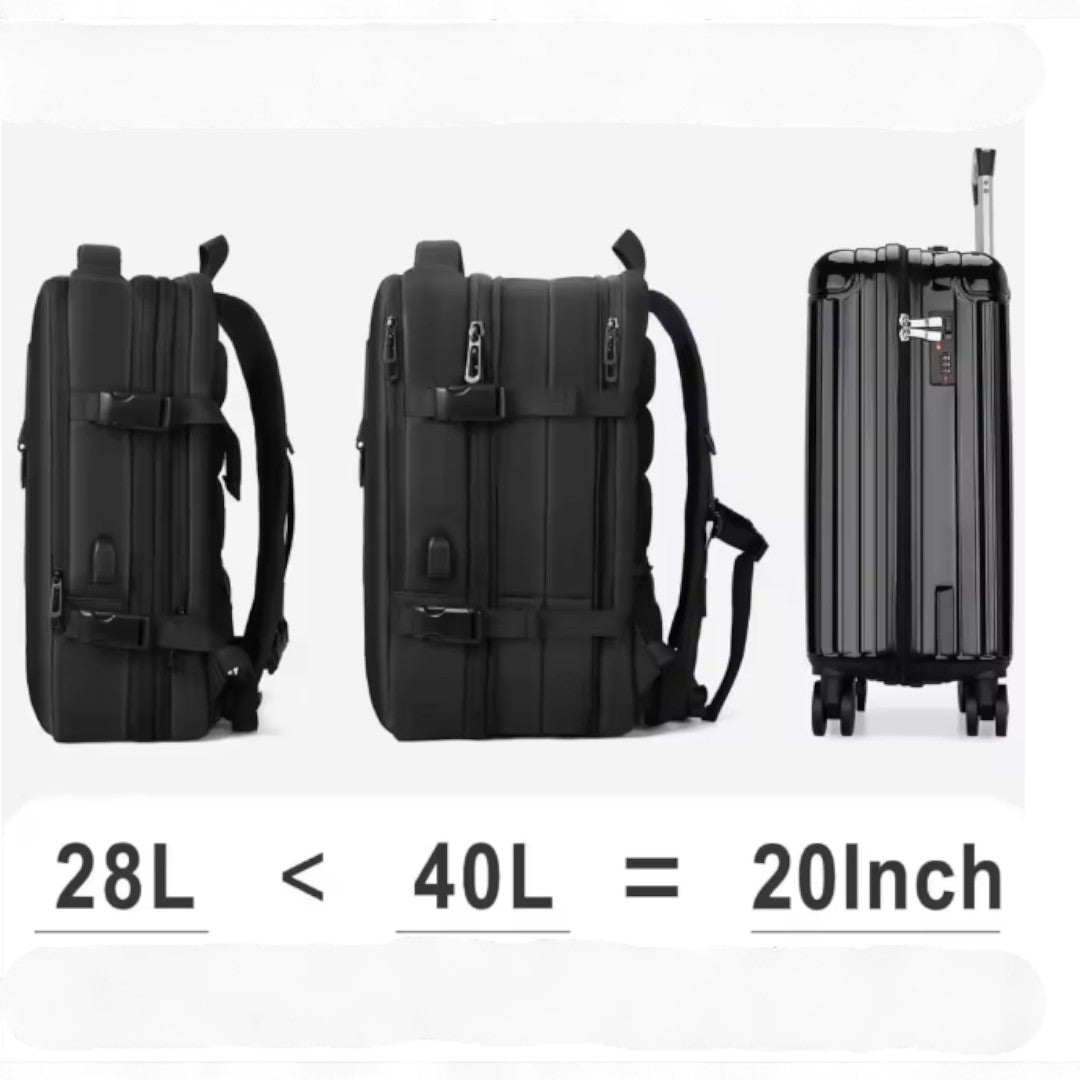 Mochila extensible 40L ideal para viajes y cabina de avión – Havresacs