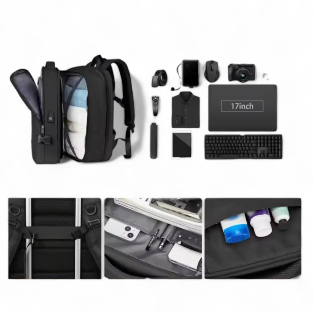 Mochila extensible 40L ideal para viajes y cabina de avión – Havresacs