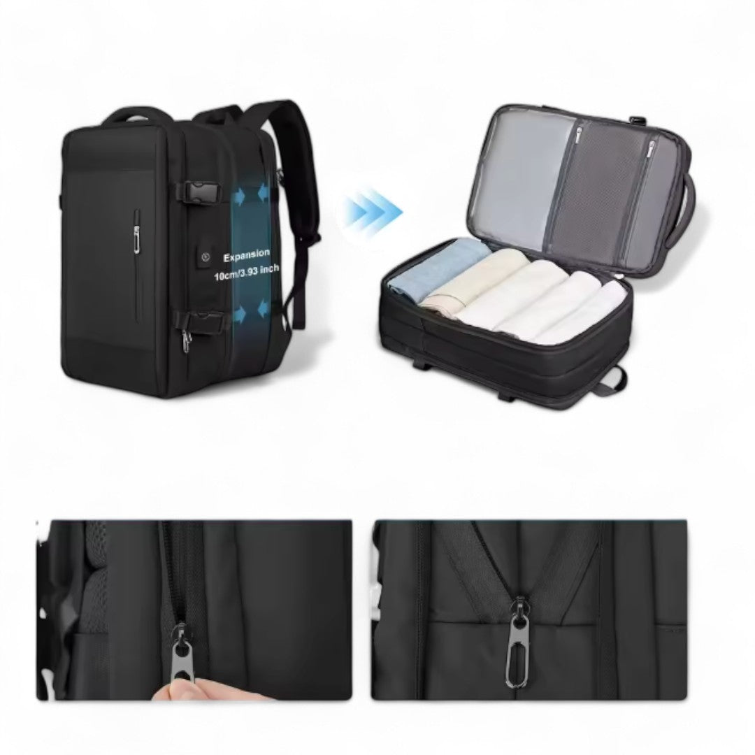 Mochila extensible 40L ideal para viajes y cabina de avión – Havresacs