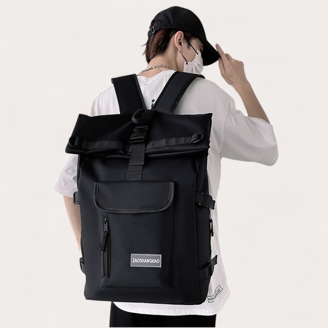 Mochila negra de viaje para hombre y mujer – Havresacs