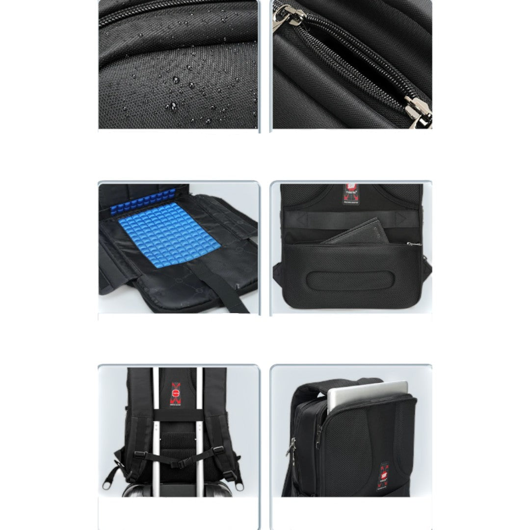 Mochila extensible negra de 25L para portátil 17" – Havresacs