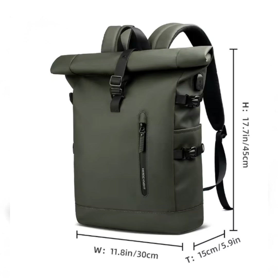 Mochila Roll Top impermeable con USB – Urban Flex – Havresacs