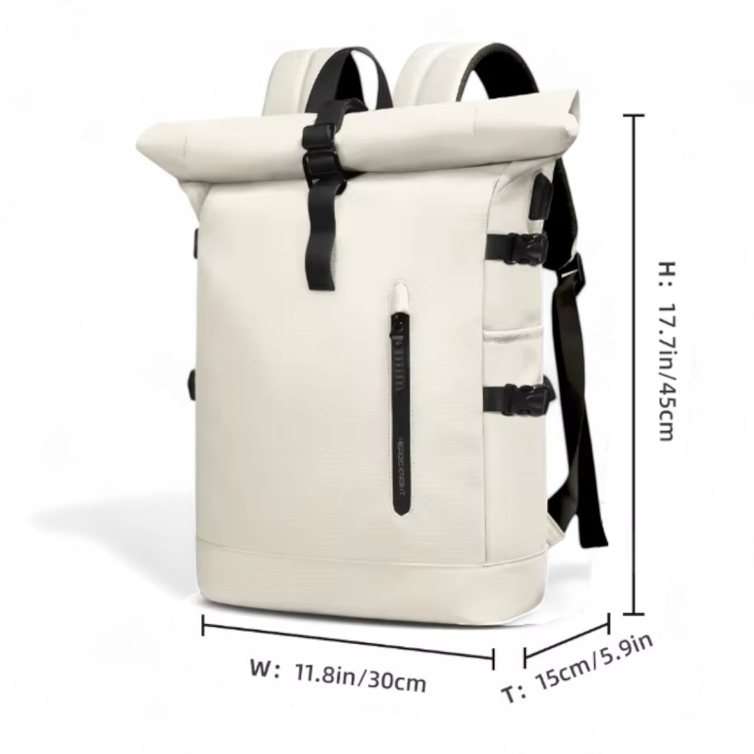 Mochila Roll Top impermeable con USB – Urban Flex – Havresacs