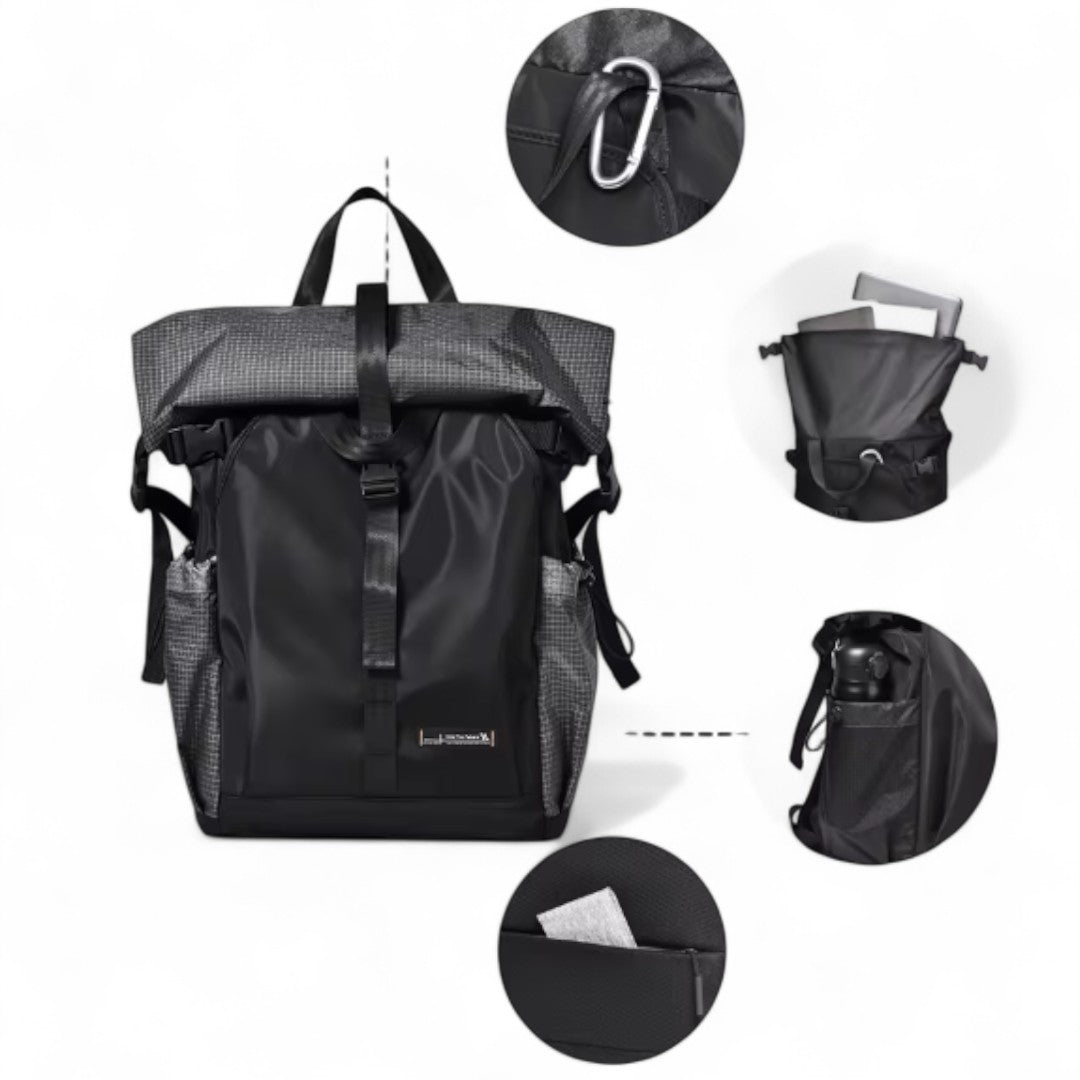 Mochila extensible negra 20L impermeable y ligera – Havresacs