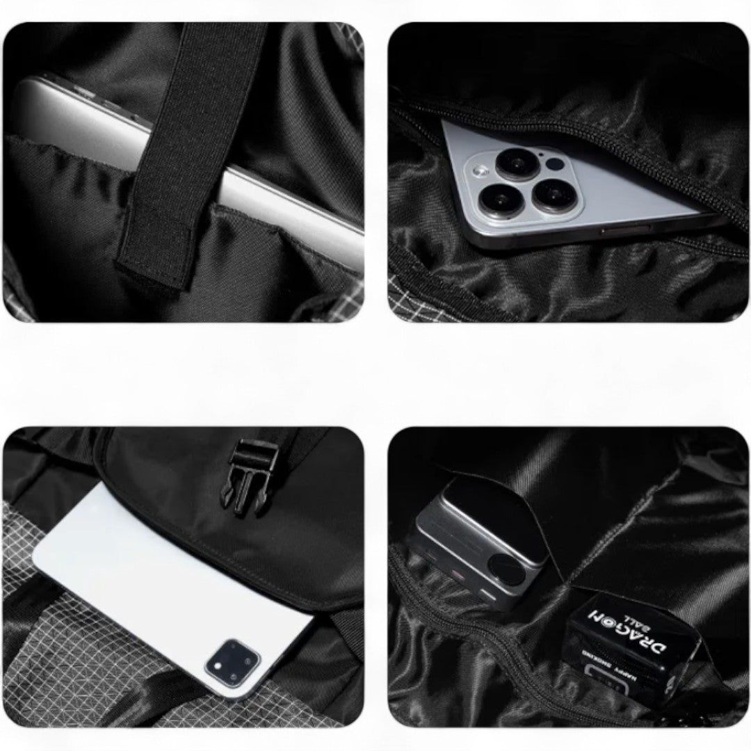 Mochila extensible negra 20L impermeable y ligera – Havresacs