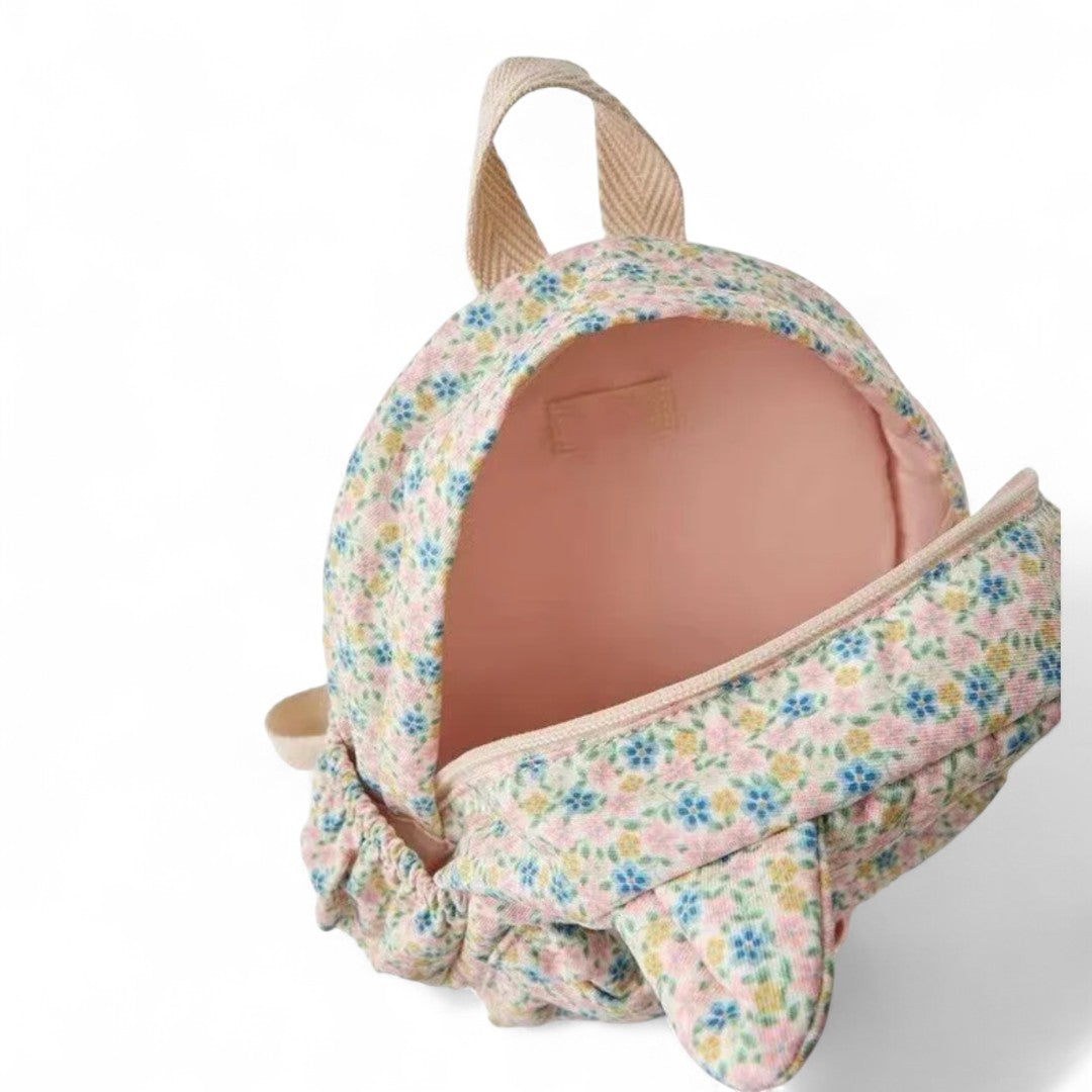 Mochila Preescolar Niña Floral con Gato – Confort & Dulzura