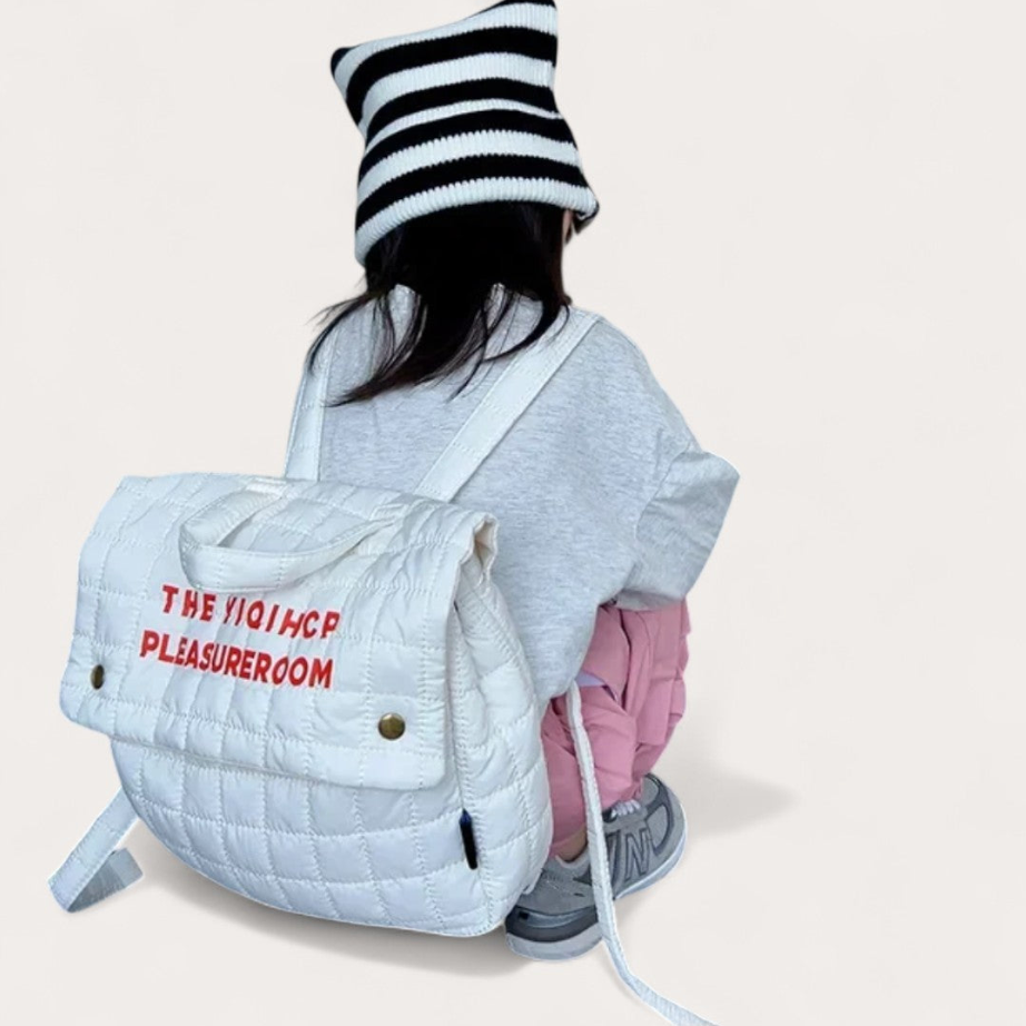 Mochila escolar infantil con letras bordadas | Havresacs