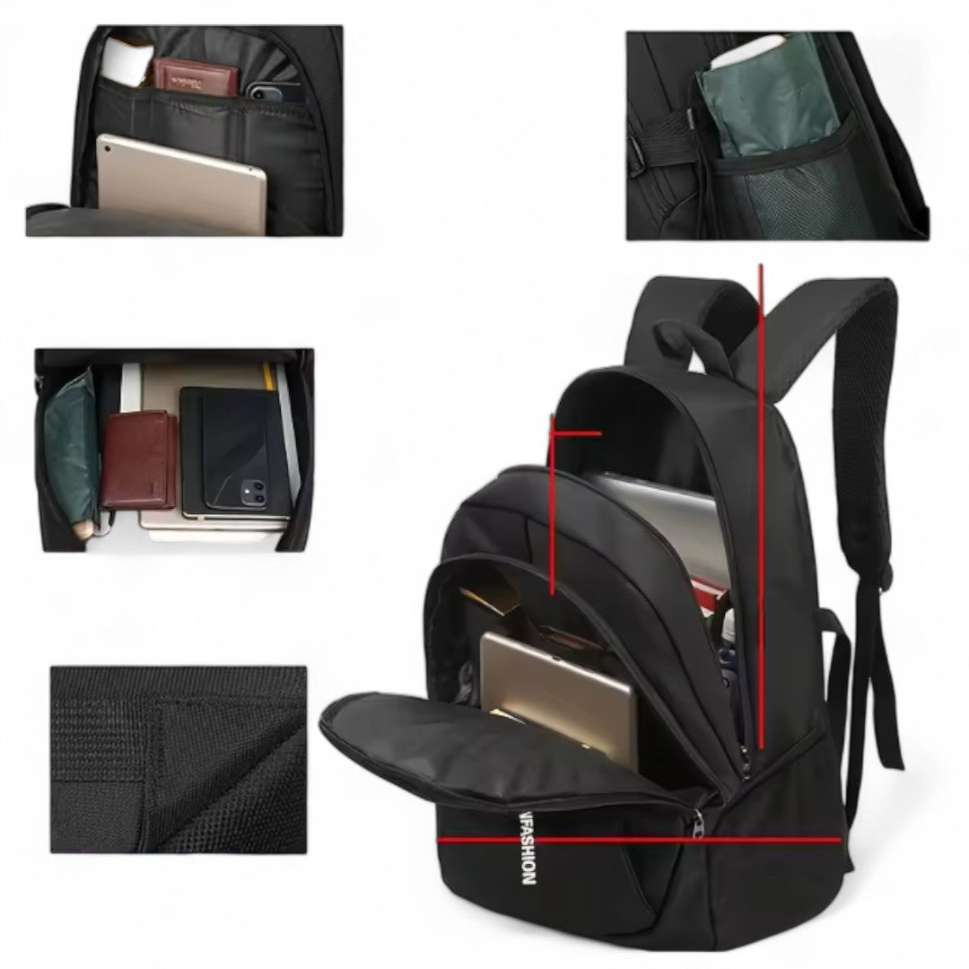 Mochila Urbana Impermeable Negra Hombre Mujer 20L | Havresacs