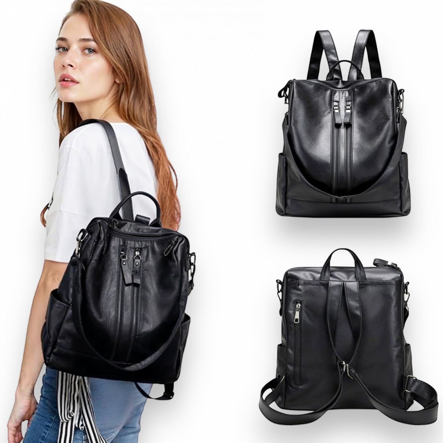 Bolso mochila mujer 2 en 1 negro de 15L, ultra ligero – Havresacs